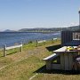 <p align="left">Diiner au bord de la mer.À CapChat.  Gaspésie invitante.